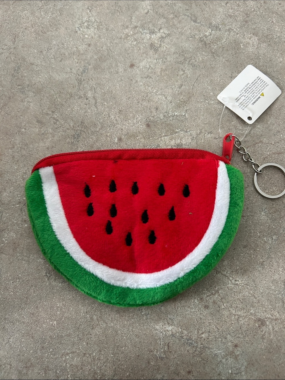 🔥$2 Kids Plush Watermelon Coin Pouch wallet Keychain - Red & Green